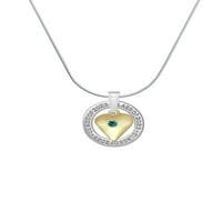 Delight nakit Goldtone Veliki maj - Zelena kristalna srčana srebrna klasa zvona, 18
