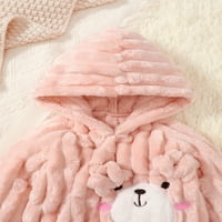 Mikrdoo za bebe Djevojke Odjeća za jesen zimske odjeće Zec mjeseci dojenčad Dječji grudi Jedan dizajn Dizajn mjeseci Djevojke Hoodie Bodysuits sa šal ružičastom