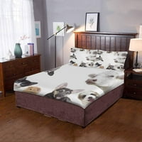 Posteljina set simpatičnog prekrivača veličine dvostruke veličine sa jastukom za kućnu posteljinu ukras prostorije