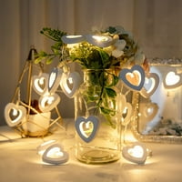 Svjetlost žarulja božićna svjetla drvena svjetla za srce String LED svjetla Valentinovo ljubavna svjetla