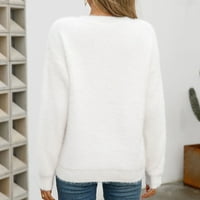 Džemper za žene ženski plišani pulover puni džemper s dugim rukavima