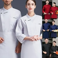Žene muškarci Ležerni Chef Radni kuhari s dugim rukavima Prozračna majica Dvokrevetna mornarica XL