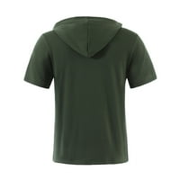 Kali_store majice za muškarce muške modne Henley košulje s kratkim rukavima pamučna majica sa džepom
