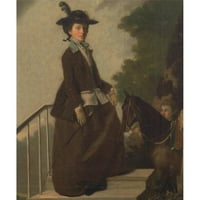 Henry Walton Black Ornate Wood uokviren dvostruki matted muzej umjetnosti pod nazivom: Elizabeth Bridgman, sestra umjetnika