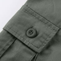 Strugten muške vanjske labave casual hlače Multi-džepne solidne boje Cargo kratke hlače