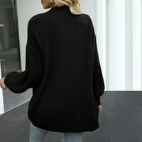 Ženske modne džempere Ležerne prilike s dugim rukavima Card Cardigan Lagana pletena džemper Otvori prednji