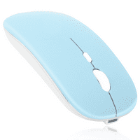 2.4GHz i Bluetooth punjivi miš za Samsung Galaxy Z Flip 5G Bluetooth bežični miš za laptop MAC iPad Pro Computer Tablet Android Sky Blue