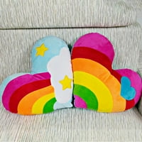 Rainbow Heart Jastuk Slatko ispisano Ljubav Srca Fluffy Back Jastuk Ornament PP Pamuk Punjeni kauč jastuk