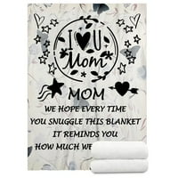 Dan majke poklon slova pokrivač-pokrivač crtani bake Flannel mekani ugodno runo za kauč na razvlačenje