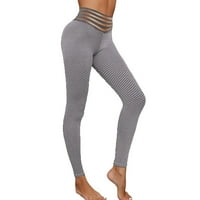 Joga hlače za žene sa džepovima Ženski visoki struk trčanje kravata-boja hlače za vježbanje nogu joga hlače je2612