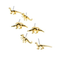 Legura dinosauruša 3pairs Dinosaur Mali minđuše za životinje Stud minđuše set legura 3D nakit za uho Decor poklon za djevojku