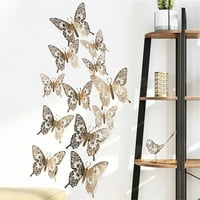 Moocorvic 3D leptir zidni ukrasi uklonjivi leptir zidni naljepnice magneti za DIY Kids Rasadnik, dekor devojke, TV zid, venčanje, rođendanski dekor