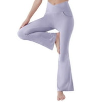Široke pantalone za noge za žene visoki struk meka sport joga gamaše vježbanje trčanja pantalone hlače