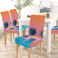 Pad na plaži s palmima Stretch stolica pokriva zaštitni sjedalo klizač za blagovaonicu Hotel Wedding