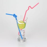 Multi-boja slamke Fleksibilne bendy Party Jednokratne plastične slamke za piće - različite boje
