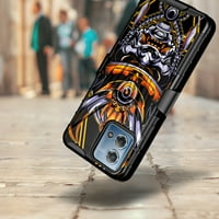 V Hybrid Kickstand Holster Telefon Telefon kompatibilan sa Motorolom Moto G Stylus 5G - Narandžasta