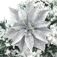 Postavite cvjetni dekor izvrsna izrada široka primjena plastična pjenušava božićna lažna poinsettia