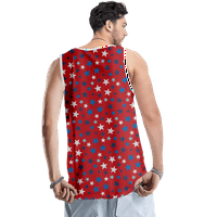 4. jula Grafički mišićni majica bez rukava crvene plave zvijezde Eagle USA zastava Grafički majica bez rukava majica bez rukava