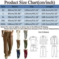 Wozhidaoke linen pantalone Radne pantalone za muškarce Muškarci Proljeće Ljeto Pant Pamuk Pamuk Loose Plus veličine Muške hlače mornarice xl