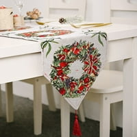 Božićni kućni materijal Dobavljači pleteni tkanini stolnjak kreativni božićni stolnjak Božićni kućni