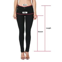 Pgeraug pantalone za žene Čvrsta boja elastični BSports trčanje fitness joga kratke hlače crna m