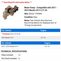 Vodena pumpa - kompatibilna sa - Mazda CX- 3.7L V 2014