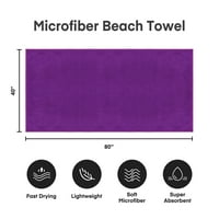 2-komade set za ručnik za kupanje za kupanje mikrovlakana za kupatilo, brza suha ultra upijaju 35 x70