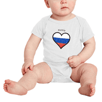 Rusija Flag Heart Love Slatka dječja dječaka Dječak Djevojka