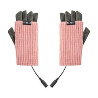 Gladni unisni USB grijane rukavice zimske hlače bez prstena bez lapta fleksibilna polovica dvostrane rukavice za grijanje za žene koje kucaju muškarce