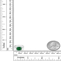 Gem kameni kralj sterling srebrni simulirani smaragdni i bijeli stvorili su zaručni prsten safir za