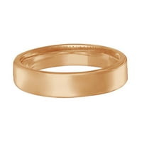 Euro kupola Comfort Fit Wedding Ring Bend 18K ružičasto zlato
