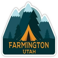 Farmington Utah Suvenir Vinil naljepnica za naljepnicu Kamp TENT dizajn