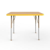 ECR4KiDS 24in 36in pravokutnik Premium Thermo-Futed Podesiva nekretnina Table Maple Žuti pijesak - Standardna