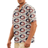 4. jula muška havajska majica USA Nacionalna zastava Košulja grafička majica ovratnik plus veličina