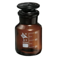 UXCell 60ml Amber reagens media diplomirani borosilikat staklo za odlaganje stakla Amber Cap