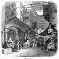 Egipat: Suez Bazaar, 1869. Nthe Bazaar u Suezu, Egipat. Graviranje drveta, 1869. Print poster by