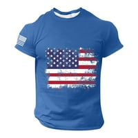 Muška majica Dan nezavisnosti Američka zastava Štampano modno proljeće Ljeto Ležerne prilike kratkih