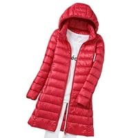Ženska zimska jakna duga tanka moćna kapuljača topla jakna pogodna -