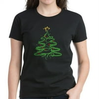 Cafepress - majica božićnog drva - Ženska tamna majica