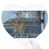 Snowcene City Fotografija Heart Mousepad gumeni mat igra