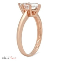 CT Marquise Clear Clear Simulirani dijamant 14K Rose Gold Gold Anniverment prsten veličine 5,25