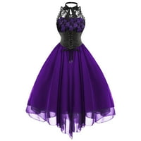 Ženska moderna gotička stila seksi banketna festivalska haljina čipka šifonske haljine