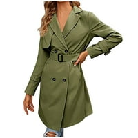 Kaput za žene Novi ženski povremeni dvostruki grudi vjetar klasični kaput Slim kaput prodaja vojska