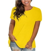 Smanjeni ženski plus veličina vrhova kratkih rukava ljetne majice zakrivljene rublje casual modne košulje