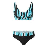 Ženska kupaći kostimi s kratkim bojama Block kupaći kupaći kupaći kostim plus veličina