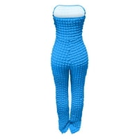Ženska čvrsto rešetka Jedno rame za utezanje kombinezona i modernih ženskih zgloba Dressy plave veličine