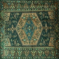 Ahgly Company Zatvoreni pravokutnik perzijski tirkizni plavi tradicionalni prostirci, 4 '6 '