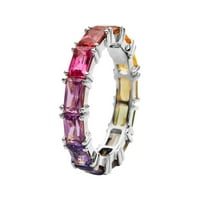 Prstenovi za žene Multi colorful cirkonski ženski prsten jednostavan modni nakit Popularni dodaci