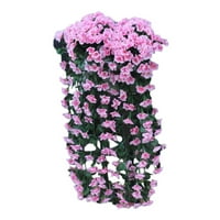 Viseće cvijeće Umjetno ljubičasta cvijeća zida Wisteria košarica Viseća vijenca Cvijeće LifeLike Viseća