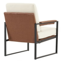 Winado Moderna akcentna stolica s metalnim okvirom Tapacirana stolica za dnevne sobe sa sjedištem i